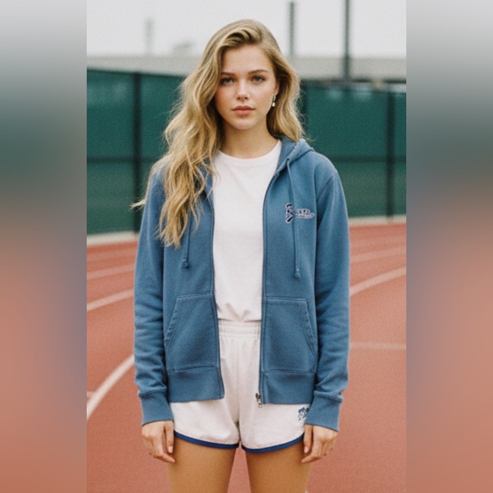 Roots Blue Women's Zip-Up Hoodie